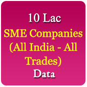 All India 10 Lac SME (Small & Medium Companies) (All Trades) Data - In Excel Format   