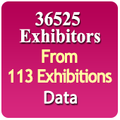 36525 Exhibitors Data From 113 Exhibitions - In Excel Format (Exhibition Wise) From 2021-2023