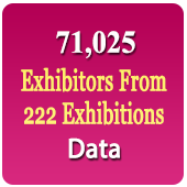 71,025 Exhibitors Data From 222 Exhibitions - In Excel Format (Exhibition Wise) From 2021-2025