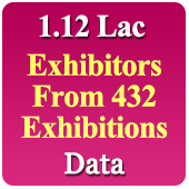 1.12 Lac Exhibitors Data From 432 Exhibitions - In Excel Format (Exhibition Wise) From 2016-2022