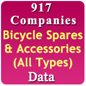 917 Companies - Bicycle (All Types) Spares & Accessories Data - In Excel Format