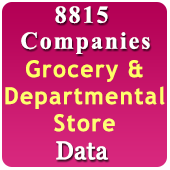 8815 Companies - Grocery & Departmental Store Products, Materials & Services Data - In Excel Format