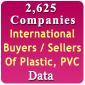 2,625 Companies - International Exporter / Sellers Of Plastic, PVC Products & Materials Data (Dubai, Colombo, Hong Kong, Singapore, New York, Wenzhou Etc.) - In Excel Format