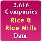 2,616 Companies - Rice & Rice Mills Related Product, Packing & Machinery Data - In Excel Format