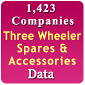 1,423 Companies - Three Wheeler Spares & Accessories All Types - All India Data - In Excel Format