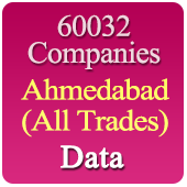 60032 Companies from AHMEDABAD Business, Industry, Trades ( All Types Of SME, MSME, FMCG, Manufacturers, Corporates, Exporters, Importers, Distributors, Dealers) Data - In Excel Format