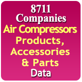8711 Companies - Air Compressors Products, Accessories & Parts Data - In Excel Format