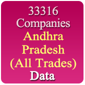33316 Companies from ANDHRA PRADESH Business, Industry, Trades ( All Types Of SME, MSME, FMCG, Manufacturers, Corporates, Exporters, Importers, Distributors, Dealers) Data - In Excel Format