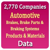 2,770 Companies - Automotive Brakes, Brake Parts & Braking Systems (All Types) Data - In Excel Format