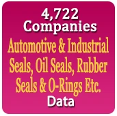 4,722 Companies - Automotive & Industrial Seals, Oil Seals, Rubber Seals & O-Rings Etc. Data - In Excel Format