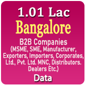 1.01 Lac BANGALORE B2B Companies Data - In Excel Format