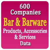 600 Companies - Bar & Barware Products, Accessories & Services Data - In Excel Format