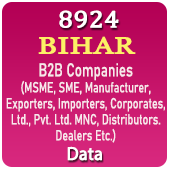 8924 BIHAR (Patna, Muzaffarnagar, Gaya Etc.) B2B Companies Data - In Excel Format