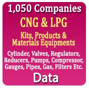 1,050 Companies - CNG & LPG Kits, Products & Materials Equipments Data - In Excel Format