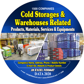 1,500 Companies - Cold Storages, Warehouses & Related Machinery, Equipments & Materials Data - In Excel Format