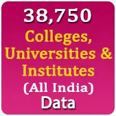 38,750 Colleges, Universities & Institutes (All India) Data - In Excel Format