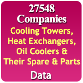 27548 Companies - Cooling Towers, Heat Exchangers, Oil Coolers & Their Spare Parts Data - In Excel Format