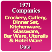 3,810 Companies - Crockery, Cutlery, Dinner Set, Kitchenware, Glassware, Bar Ware, Utensils & Hotel Ware Data - In Excel Format