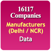 16117 Delhi NCR Manufacturers (All Trades) Data - In Excel Format