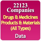 22123 Companies - Drugs & Medicines Products & Materials Data - In Excel Format