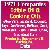 2,289 Companies - Edible Oil & Cooking Oils (Aloe Vera, Mustard, Coconut, Soya, Sunflower, Refined, Seed, Vegetable, Palm, Canola, Ghee, Groundnut Etc.) Data - In Excel Format