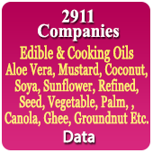 1971 Companies - Edible Oil & Cooking Oils (Aloe Vera, Mustard, Coconut, Soya, Sunflower, Refined, Seed, Vegetable, Palm, Canola, Ghee, Groundnut Etc.) Products, Equipment & Packaging Data - In Excel Format