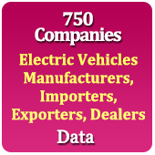 750 Companies - Electric Vehicles Manufacturers, Importers, Exporters, Dealers & Distributors (All India) Data - In Excel Format
