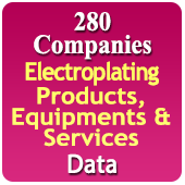280 Companies - Electroplating Products, Equipments & Services Data - In Excel Format