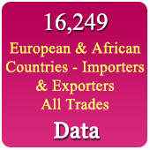 16,249 European & African Countries Importers & Exporters(All Trades)  Data - In Excel Format