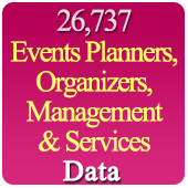 26,737 Companies - Events Planners, Organizers, Management & Services (All India) Data - In Excel Format