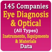 145 Companies - Eye Diagnosis & Optical Instruments, Equipments & Materials (All Types) Data - In Excel Format