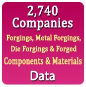 2,740 Companies -  Forgings, Metal Forgings, Die Forgings & Forged Components & Materials Data - In Excel Format