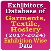 1,800 Exhibitors From 8 Exhibition Related to Garments, Textile, Hosiery (2017-2024) Exhibition Wise Data - In Excel Format 