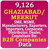 9,126 GHAZIABAD / MEERUT B2B Companies Data - In Excel Format