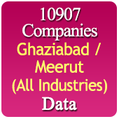 10907 Companies from Ghaziabad / Meerut Business, Industry, Trades ( All Types Of SME, MSME, FMCG, Manufacturers, Corporates, Exporters, Importers, Distributors, Dealers) Data - In Excel Format