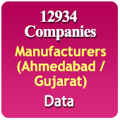 12934 Ahmedabad / Gujarat Manufacturers (All Trades) Data - In Excel Format