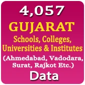 4,057 GUJARAT Schools, Colleges, Universities & Institutes (Ahmedabad, Vadodara, Surat, Rajkot Etc.) Data - In Excel Format