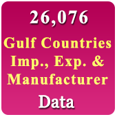 26,076 Gulf Countries Exporters, Manufacturers, Dealers, Distributors & Service Providers (All Trades) Data - In Excel Format