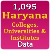 1,095 Haryana Colleges, Universities & Institutes Data - In Excel Format
