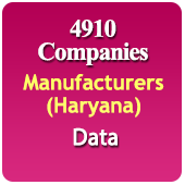 4910 Haryana Manufacturers (All Trades) Data - In Excel Format