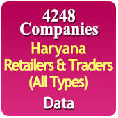 4248 Companies - Haryana Retailers & Traders (All Types) Data - In Excel Format