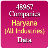48967 Companies from HARYANA Business, Industry, Trades ( All Types Of SME, MSME, FMCG, Manufacturers, Corporates, Exporters, Importers, Distributors, Dealers) Data - In Excel Format