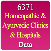 6371 All India Homeopathic & Ayurvedic Clinics & Hospitals (All Types) Data - In Excel Format