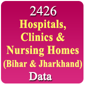 Bihar & Jharkhand 2426 Hospitals, Clinics & Nursing Homes Data (All Types) - In Excel Format