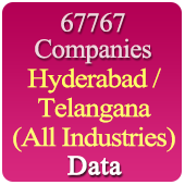 67767 Companies from HYDERABAD / TELANGANA Business, Industry, Trades ( All Types Of SME, MSME, FMCG, Manufacturers, Corporates, Exporters, Importers, Distributors, Dealers) Data - In Excel Format
