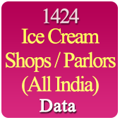 1424 All India Ice Cream Shops / Parlors Data - In Excel Format
