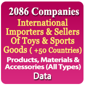 2086 Companies - International Importers & Exporters Of Toys & Sports Goods From +50 Countries Products, Materials & Accessories Data - In Excel Format
