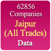 62856 Companies from JAIPUR Business, Industry, Trades ( All Types Of SME, MSME, FMCG, Manufacturers, Corporates, Exporters, Importers, Distributors, Dealers) Data - In Excel Format