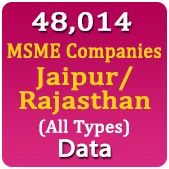 48,014 MSME Companies Jaipur / Rajasthan (All Types) Data - In Excel Format