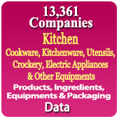 7,761 Companies - Kitchen Equipments, Products & Appliances For Commercial & Domestic Use Data - In Excel Format